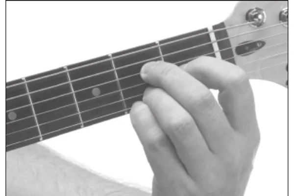 Amaj13 chord — a hand playing it on the guitar fretboard