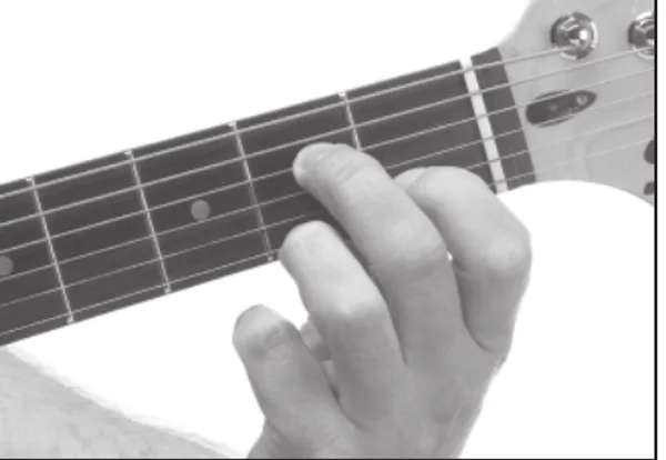 Am13 chord — a hand playing it on the guitar fretboard
