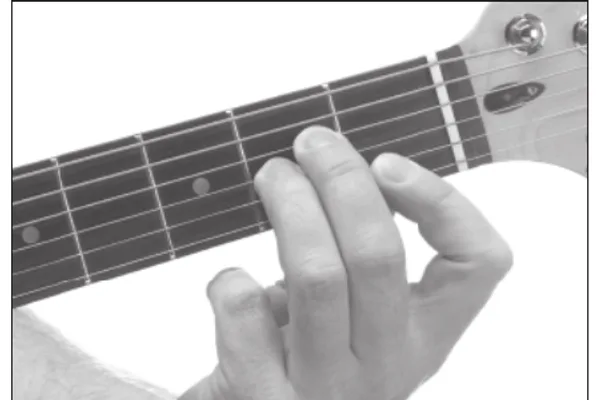 Am♭6 chord — a hand playing it on the guitar fretboard