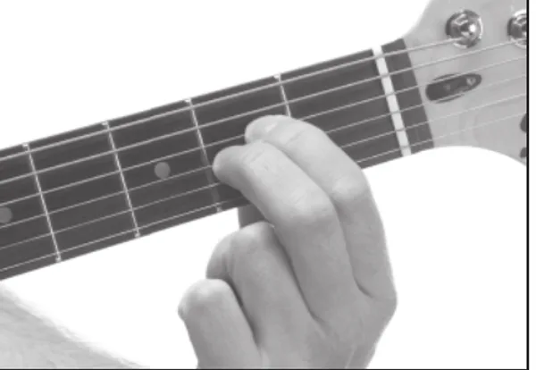 Asus2 chord — a hand playing it on the guitar fretboard