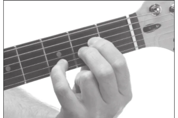 Asus4 chord — a hand playing it on the guitar fretboard
