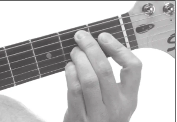 B7♭9 chord — a hand playing it on the guitar fretboard