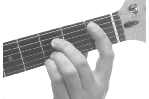 B♭13 chord — a hand playing it on the guitar fretboard