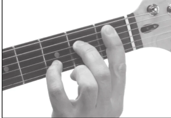 B♭7♯11 chord — a hand playing it on the guitar fretboard