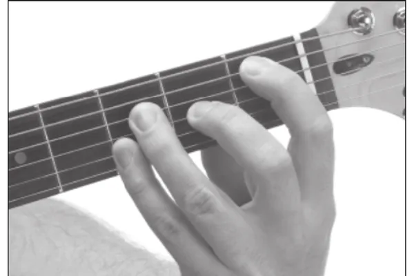 B♭maj13 chord — a hand playing it on the guitar fretboard