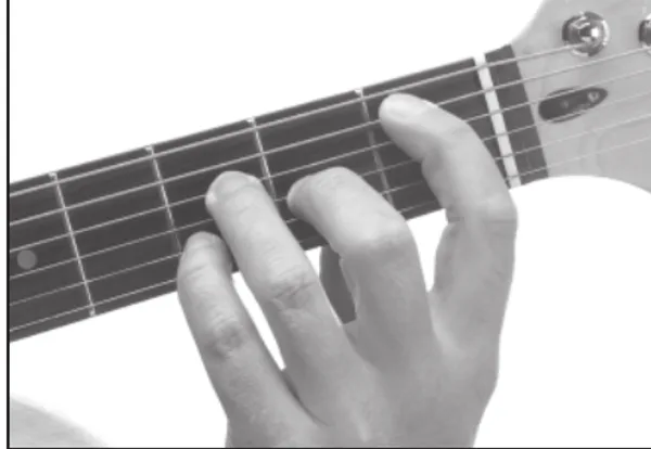 B♭maj7♯11 chord — a hand playing it on the guitar fretboard