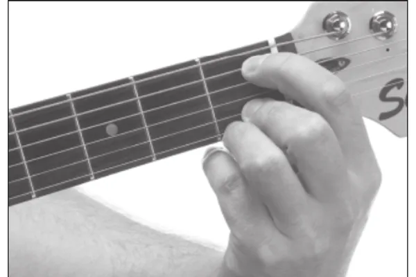 B♭6/9 chord — a hand playing it on the guitar fretboard