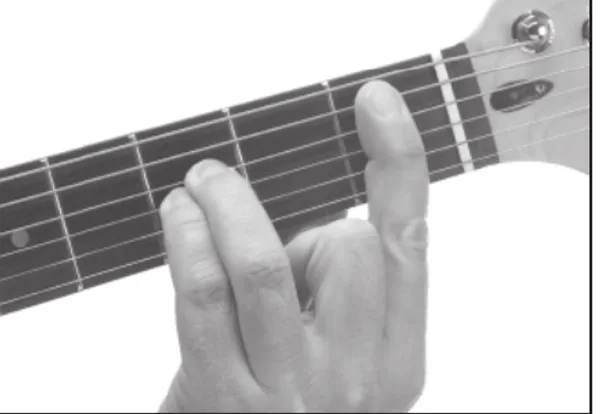 B♭sus2 chord — a hand playing it on the guitar fretboard