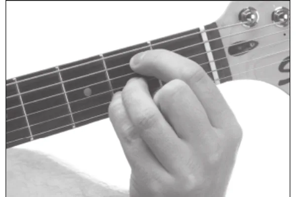 Bm11 chord — a hand playing it on the guitar fretboard