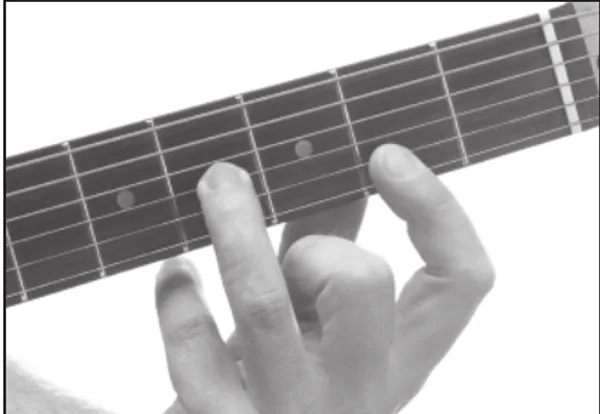 Bm(add9) chord — a hand playing it on the guitar fretboard