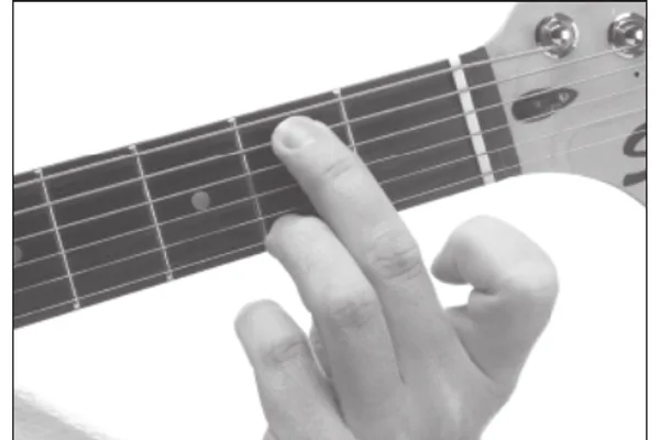 Bm♭6 chord — a hand playing it on the guitar fretboard