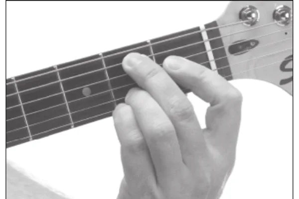 B6/9 chord — a hand playing it on the guitar fretboard