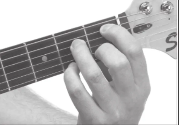 C7♯11 chord — a hand playing it on the guitar fretboard