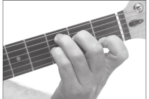 C7 chord — a hand playing it on the guitar fretboard