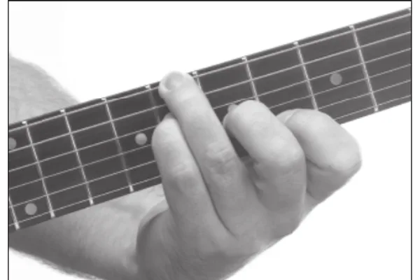 C9sus4 chord — a hand playing it on the guitar fretboard