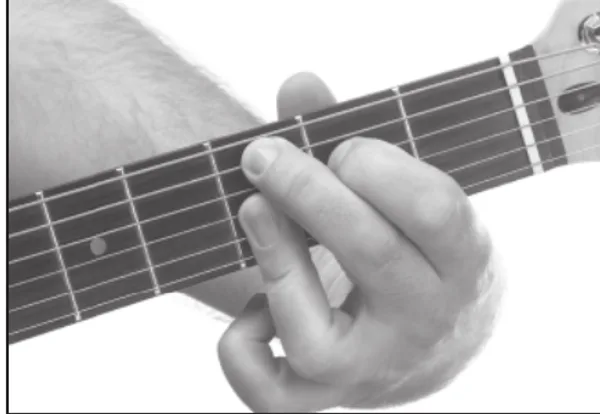 C9 chord — a hand playing it on the guitar fretboard