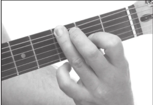 Cmaj13 chord — a hand playing it on the guitar fretboard