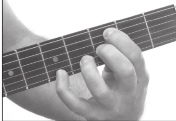 Cm13 chord — a hand playing it on the guitar fretboard