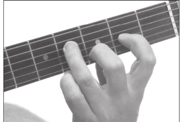 Dadd9 chord — a hand playing it on the guitar fretboard