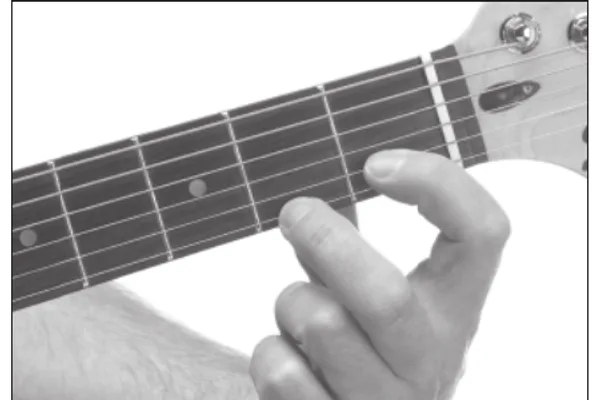 D11 chord — a hand playing it on the guitar fretboard