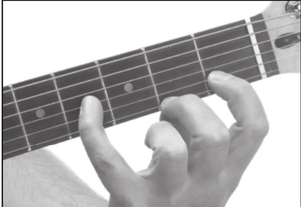 D13 chord — a hand playing it on the guitar fretboard