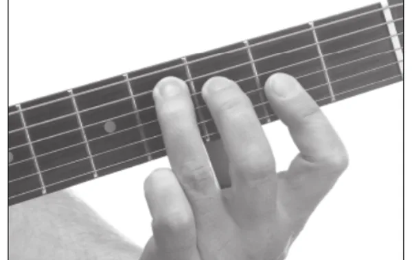 D♭aug chord — a hand playing it on the guitar fretboard