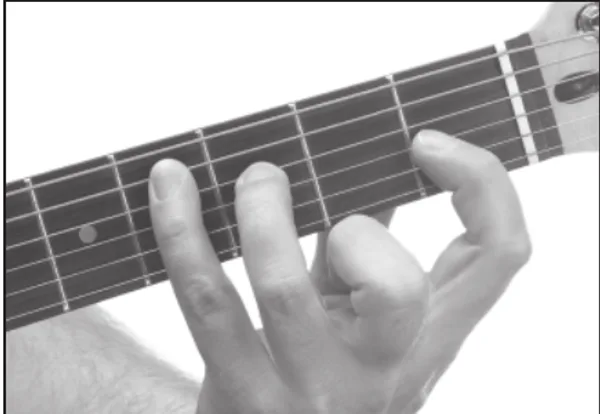 D♭7♯9 chord — a hand playing it on the guitar fretboard