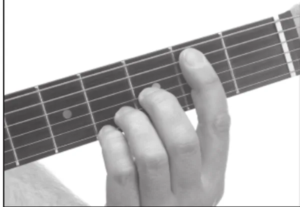 D♭m13 chord — a hand playing it on the guitar fretboard
