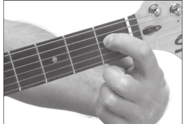 D♭m9♭5 chord — a hand playing it on the guitar fretboard