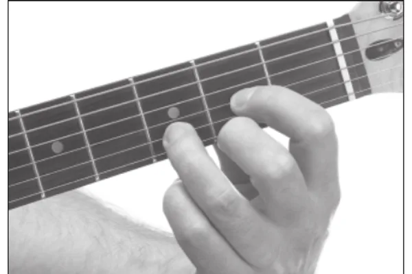 D chord — a hand playing it on the guitar fretboard