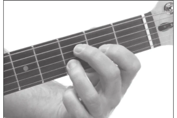 Dm(add9) chord — a hand playing it on the guitar fretboard