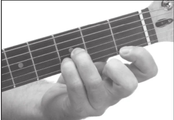 Dm♭6 chord — a hand playing it on the guitar fretboard