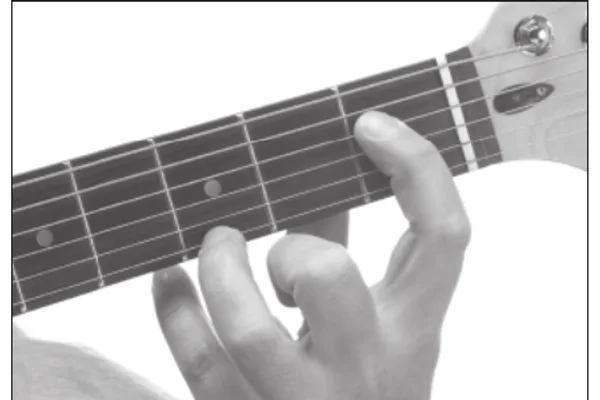 E♭aug chord — a hand playing it on the guitar fretboard