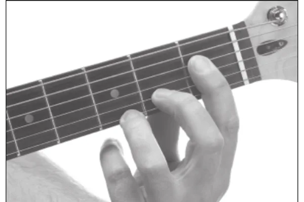 E♭11 chord — a hand playing it on the guitar fretboard