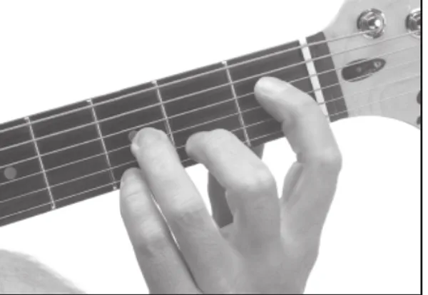 E♭7♯11 chord — a hand playing it on the guitar fretboard