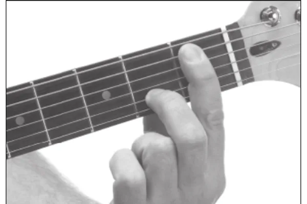 E♭9sus4 chord — a hand playing it on the guitar fretboard
