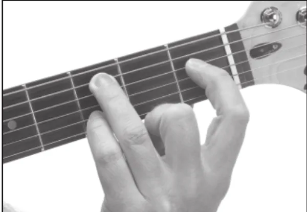 E♭maj13 chord — a hand playing it on the guitar fretboard
