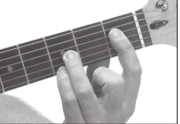 E♭6 chord — a hand playing it on the guitar fretboard