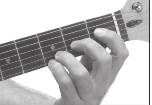 E♭maj7♯11 chord — a hand playing it on the guitar fretboard