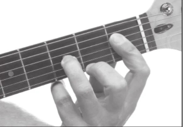 E♭m6 chord — a hand playing it on the guitar fretboard
