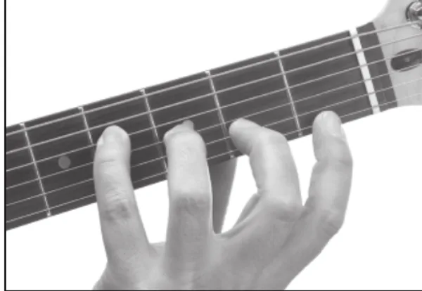 E♭m9 chord — a hand playing it on the guitar fretboard