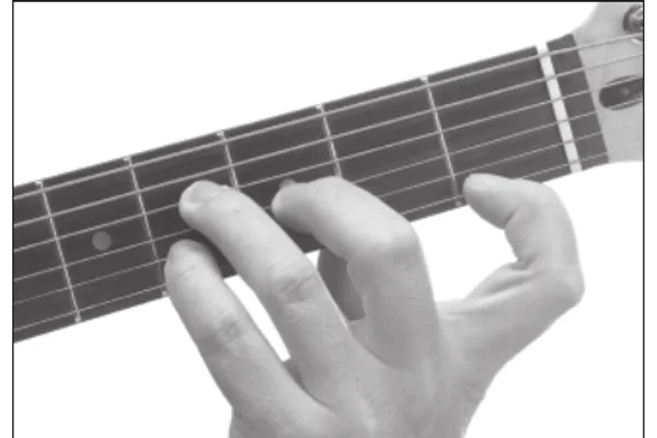E♭m(add9) chord — a hand playing it on the guitar fretboard