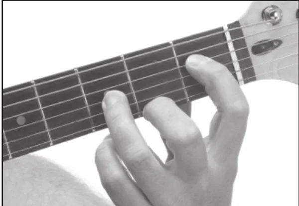 E♭m♭6 chord — a hand playing it on the guitar fretboard