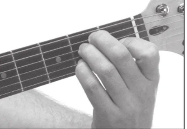 E6 chord — a hand playing it on the guitar fretboard