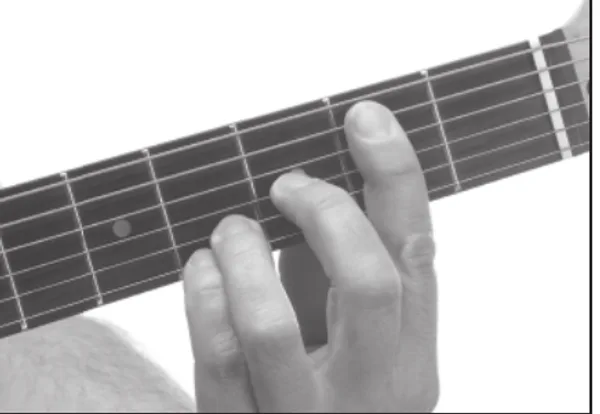 Emaj7♯11 chord — a hand playing it on the guitar fretboard