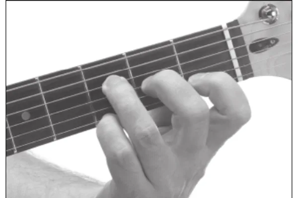 Fadd9 chord — a hand playing it on the guitar fretboard
