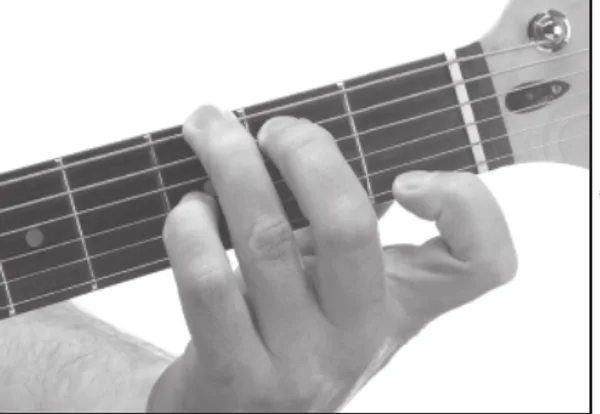 G7♯9 chord — a hand playing it on the guitar fretboard