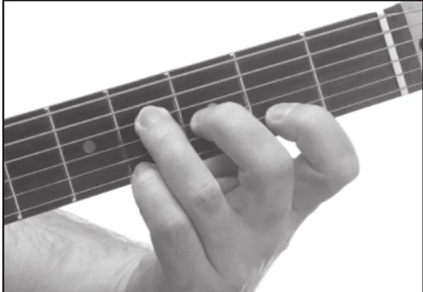 G♭add9 chord — a hand playing it on the guitar fretboard