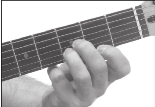 G♭aug chord — a hand playing it on the guitar fretboard