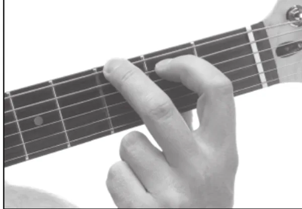 G6 chord — a hand playing it on the guitar fretboard